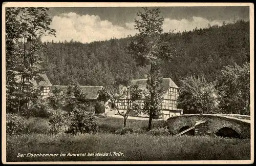 Ansichtskarte Weida (Thüringen) Lokal Der Eisenhammer im Aumatal 1930