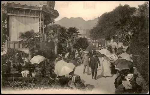 Menton Mentoun/ Mentone Le Jardin Publie pendant la Musique 1907