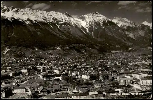 Ansichtskarte Innsbruck Panorama-Ansicht gegen Nordkette Alpen 1956