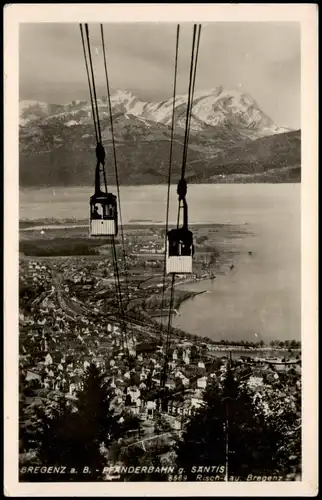 Ansichtskarte Bregenz Pfänderbahn gegen Säntis 1940