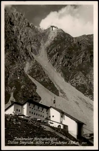 Ansichtskarte Innsbruck Innsbrucker Nordkettenbahn 1938