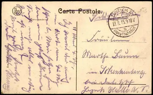 Lüttich Luik Lîdje Feldpostkarte Boulevard de la Sauvenière 1915   Feldpost