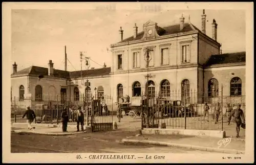 Chatellerault Châtellerault La Gare (Bahnhof) im 1. Weltkrieg 1915