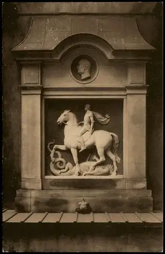 Dresden Georgbrunnen im Schlosshofe von Professor A. Volkmann 1909