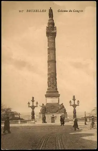 Postkaart Brüssel Bruxelles Colonne du Congres 1910