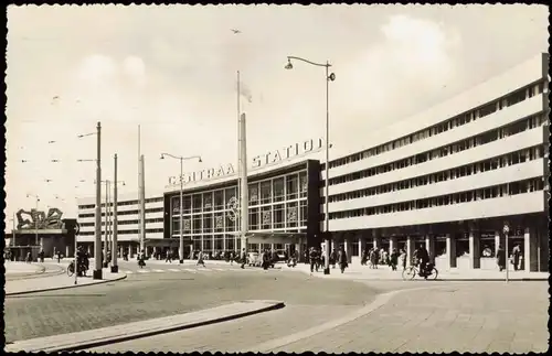 Postkaart Rotterdam Rotterdam Centraal Station Hauptbahnhof 1957