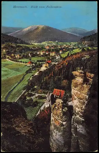 Ansichtskarte Bad Herrenalb Blick vom Falkenstein 1919
