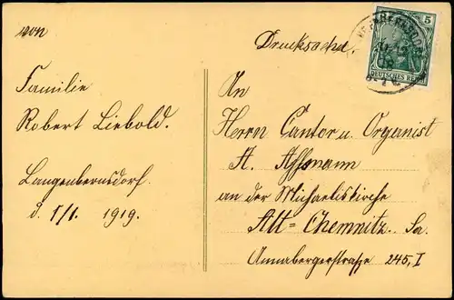 Ansichtskarte  Glückwunsch - Neujahr/Sylvester - Haus im Wald 1918