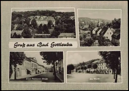 Bad Gottleuba-Berggießhübel MB Ortsansichten ua. Straße, Am Markt uvm. 1966