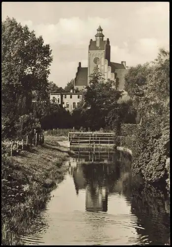 Ansichtskarte Salzwedel Partie an der Oberschule 1971/1968