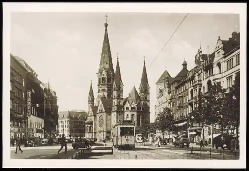 Berlin Tauentzienstraße und Gedächtniskirche vor und nach der Zerstörung 1945