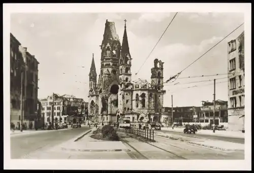 Berlin Tauentzienstraße und Gedächtniskirche vor und nach der Zerstörung 1945