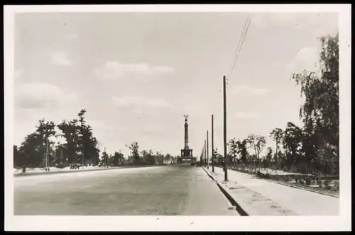 Fotos Berlin Ost-West-Achse vor und nach der Zerstörung, Siegessäule 1937|1945