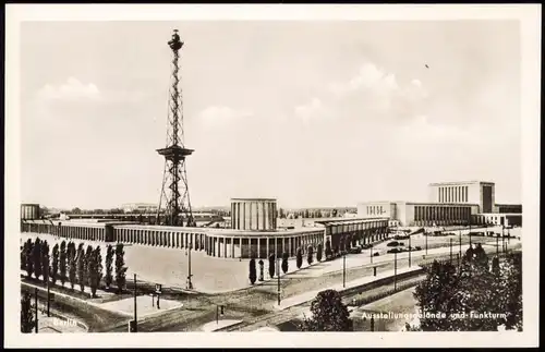 Ansichtskarte Charlottenburg-Berlin Ausstellungsgelände und Funkturm 1934