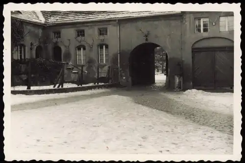 Grunewald-Berlin Jagdschloss Innenhof im Winter 1950 Privatfoto Foto