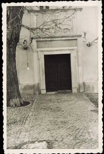 Foto Grunewald-Berlin Jagdschloss Eingangstür 1950 Privatfoto Foto