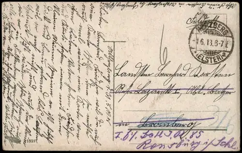 Militär/Propaganda Soldatenleben "Wieder Daheim" 1918 Feldpost gelaufen