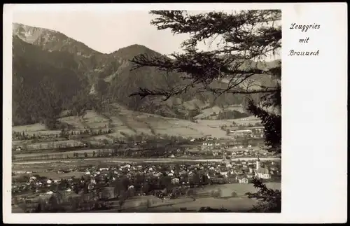 Ansichtskarte Lenggries Panorama-Ansicht mit Brauneck 1956