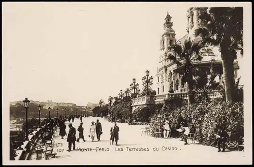 Postcard Monte-Carlo Les Terrasses du Casino 1920