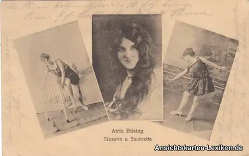Ansichtskarte  3 Bild Atrix Büsing (Tänzerin u. Soubrette) 1918 