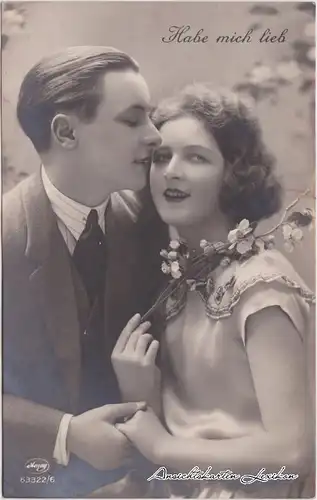Ansichtskarte  Hab mich lieb 1926 