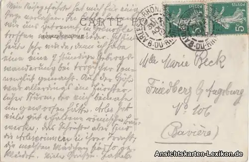 Ansichtskarte  Arlésienne 1919