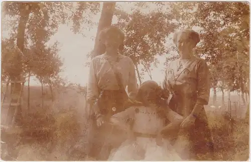 Ansichtskarte  Foto: Großmutter, Mutter & Tochter 1914 Privatfoto 