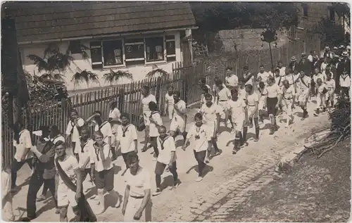 Ansichtskarte  Jugengruppe bei Wanderung 1930 