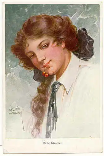 Ansichtskarte  Reife Kirschen. 1917