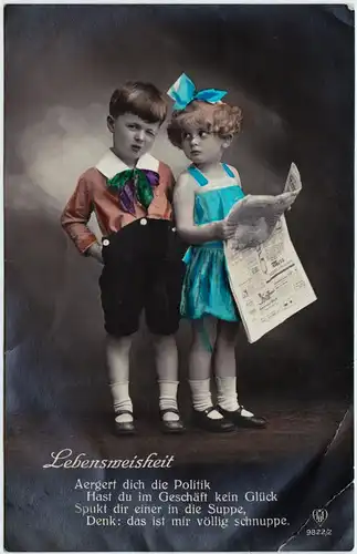 Ansichtskarte  Lebensweisheit 1928