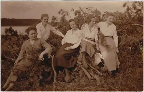 Ansichtskarte  Die Skatfrauen (Sachsen) 1925 Privatfoto