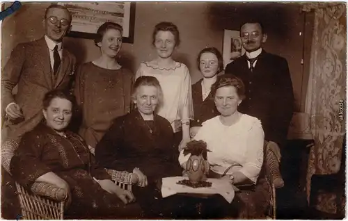 Ansichtskarte  Wohnung in Dresden: Familien Foto 1927 Privatfoto 