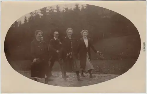 Ansichtskarte  Wandern im Umland von Dresden 1928 Privatfoto 