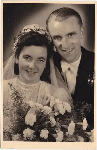 Brautpaar - Hochzeit Fotokarte 1932