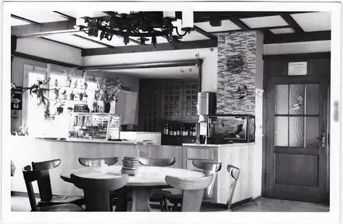 Ansichtskarte  Bar von Kneipe/Restaurant Innen 1955 Privatfoto