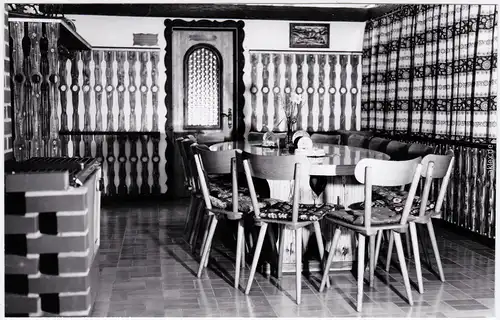 Ansichtskarte  Gaststube Innen 1955 