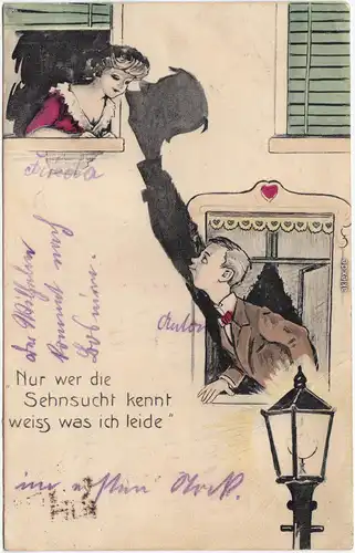  Liebe: Mann und Frau - Nur wer die Sehnsucht kennt weiss was ich leide 1913 