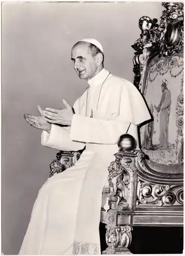 Postcard Vatikanstadt Rom Papst Paulus P.P. VI 1965 