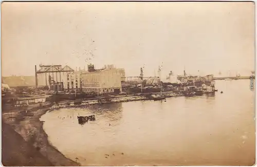 Ansichtskarte  Hafen - Speicher 1913 Privatfoto 