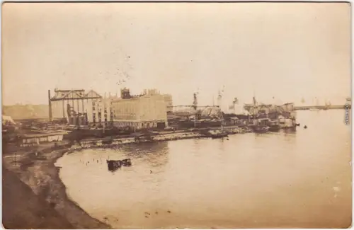 Postcard Istanbul Hafen - Speicher 1913 Privatfoto