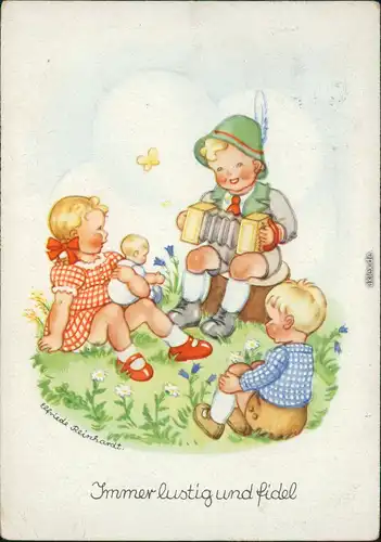  Horn Kinder Künstlerkarten - Sonderklasse-Serie "Sonnige Kindheit" 1951