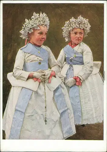 Ansichtskarte Rumänien allgemein Banater Schwaben - Kinder in Tracht 1938 