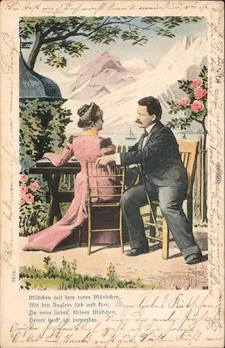  Menschen/Soziales Leben - Liebespaare - Mädchen mit dem roten Mündchen 1912