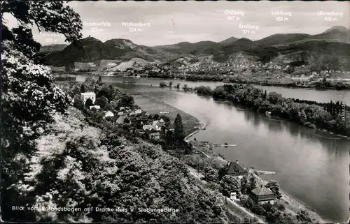 Ansichtskarte Königswinter Rhein (Fluss), Drachenfels, Siebengebirge 1962