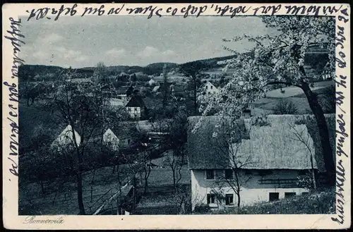 Ansichtskarte Bonnewitz-Pirna Stadtpartie Werbekarte Mühlenwerke Bienert 1926