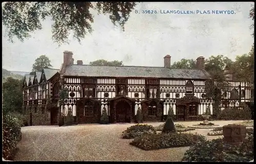 Postcard Llangollen (Denbighshire Wales) PLAS NEWYDD. 1913