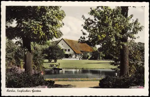 Ansichtskarte Berlin Englischer Garten, Haus - Colorfotokarte 1954
