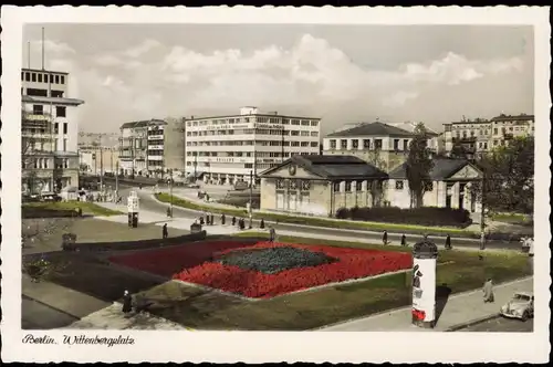 Ansichtskarte Schöneberg-Berlin Wittenbergplatz, Colorfotokarte 1954