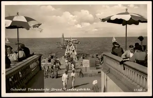 Ansichtskarte Timmendorfer Strand Landungsbrücke - Restaurant 1942