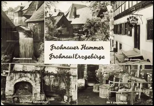 Frohnau-Annaberg-Buchholz Frohnauer Hammer Gaststätte Schmiede Mehrbild-AK 1977